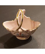 Leander 1946 14K Gold Porcelain Basket - Vintage Bohemian China - Pink f... - £20.27 GBP