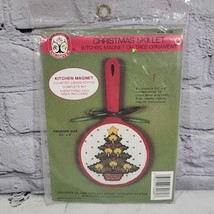 NWT Christmas Tree Skillet Counted Cross Stitch Kit Magnet Ornament Need... - $11.88