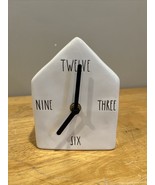 Rae Dunn Artisan Collection House Shaped Clock Numbers Spelled Out Tested - $19.79