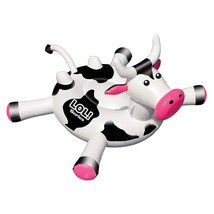 Original Giant Inflatable Lol Cow Pool Float Floatie Ride-On Lounge W/ Stable Le - £49.55 GBP