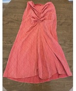 Hanna for La Journee Skirt Women’s 1 Coral Lagenlook Ruched Maxi Vintage - $27.26