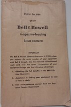 Vintage How To Use Your Bell &amp; Howell Magazine Loading 8mm Camera - £3.16 GBP