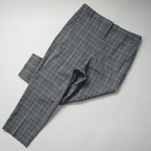 NWT TIBI Taylor James in Lavender Gray Menswear Check Wool Crop Pants 12 - £49.56 GBP
