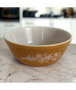 Vintage Pyrex butterfly gold mixing bowl 403 1970s Nesting Bowl 8.5&quot; Wide - £26.62 GBP