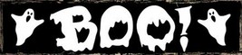 BOO Ghosts Halloween Metal Mini Street Sign 4&quot; x 18&quot; Wall Decor - DS - $23.95