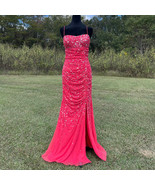 Vintage Cache Prom Dress Wms Sm 90s Mermaid Maxi Tulle Overlay Beaded Fa... - $196.43 CAD