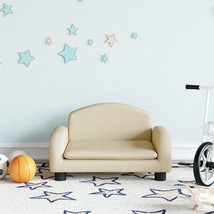vidaXL Kids Sofa Cream Fabric (100% polyester), solid pine wood, plastic - $112.57