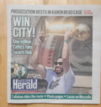 Jayson Tatum Boston Celtics Championship Boat Parade Boston Herald Newsp... - $11.62