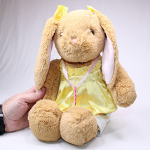 Build A Bear Brown Flop Eared Bunny With OUTFIT Yellow Shirt And White P... - $14.45