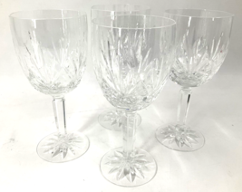 4 Lenox Monticello Water Goblet 7 1/8&quot; x 3 1/4 Blown Glass Marked by Len... - £73.70 GBP