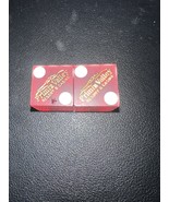 Vintage Dice Primm Valley Resort &amp; Casino Red gold imprint advertising #981 - €12,76 EUR