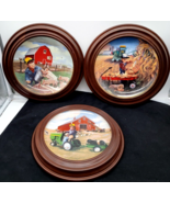 Danbury Mint Little Farmhands Limited Edition Plates with Wood Frames (s... - $570.20 MXN