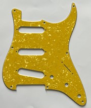Guitar Pickguard For US Fender 57&#39; 8 Sctew Stratocaster Strat 4 Ply Gold... - £12.39 GBP