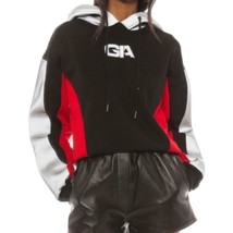 I AM GIA Black Red Silver Reflective Sabrina Oversize Hoodie Sweatshirt ... - $452.57 MXN