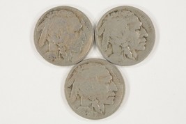 Lote De 3 Buffalo Cinco Centavos (1919-P + D+ S) En VG A MB Estado,Natural Color - £35.59 GBP
