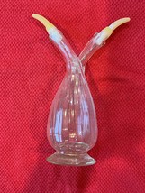 Vintage French oil &amp; vinegar Cruet. Double Spout Glass Oil&amp; Vinegar Decanter - £17.24 GBP