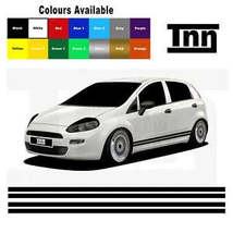 Side Stickers Stripes Vinyl Decals For Abarth Fiat Punto Evo Grande 3DR 5DR - £39.22 GBP
