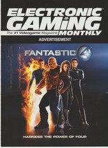 Electronic Gaming Monthly Fantastic 4 Double Side Advertisement &amp; Poster 2005 - £15.95 GBP