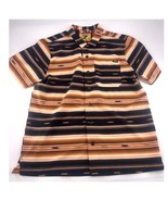 Cinch Shirt Mens Medium Brown Tan Black Button Up Short Sleeve Cowboy We... - $36.09 CAD