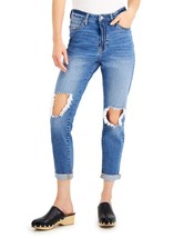 MSRP $49 Celebrity Pink Juniors&#39; Ripped Mom Jeans Blue Size 3 - $13.53