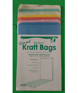 Count of 14 Giant Rainbow Kraft  Bags 15&quot; x 10&quot; assorted colors #72110  New - £5.23 GBP