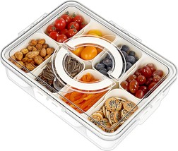 Divided Serving Tray With Lid And Handle,8 Compartments, Holidays And Tr... - $29.99