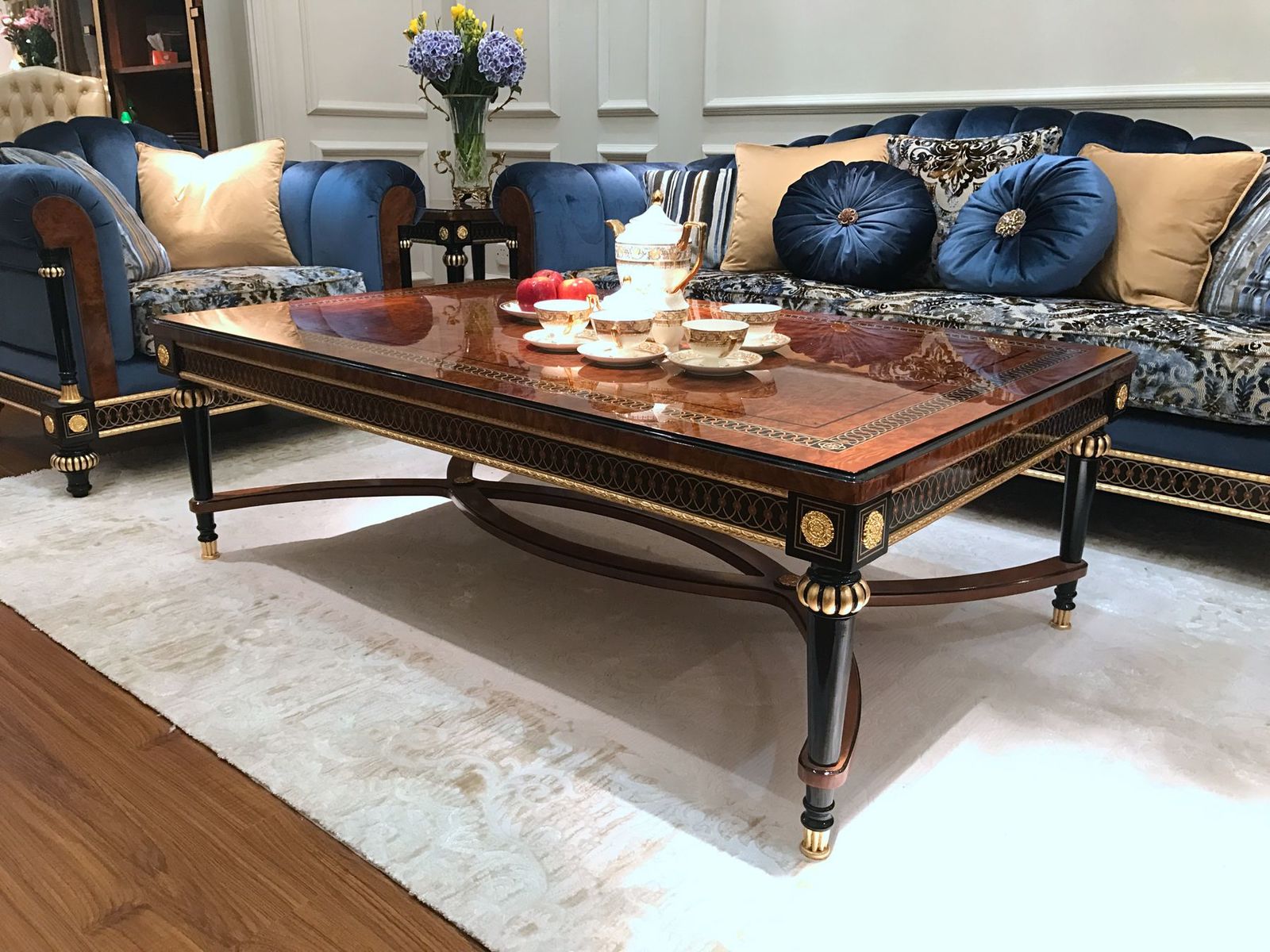 Opulent European-Style Coffee Table | Handcrafted Luxury | 59.1&quot; x 35.4&quot;... - $1,965.00