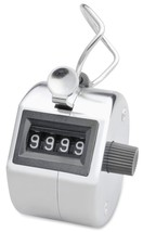 Chrome Digital TALLY COUNTER Clicker Mechanical hand held clicking handh... - $14.33