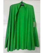Lily Pulitzer Open Front Green Cardigan Long Sleeve Cover Up 100%Cotton ... - $39.98