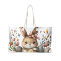Personalised/Non-Personalised Weekender Bag, Easter, Rabbit, Large Weekender Bag - £38.22 GBP