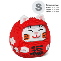Daruma Maneki Neko Sculptures (JEKCA Lego Brick) DIY Kit - £72.19 GBP