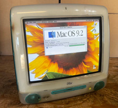 Apple iMac G3 400 MHz 64MB 1999 Blueberry Vintage Computer Original POWE... - $296.99