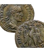 TRAJAN DECIUS Tetradrachm Eagle SC Scarce in Prieur #528 Large Roman Emp... - $236.55