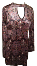 Boho Dress Sz M Black Paisley Print Junior Xhileration Velveteen Boho Fe... - £15.79 GBP