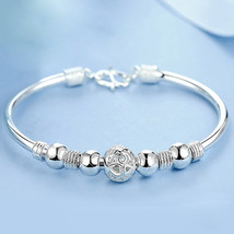 3 Style New silver Color Lucky Charm Bracelet Cuff Bracelets For Women Bangles F - £11.61 GBP