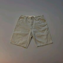 Y2K Gap Carpenter Shorts Mens 32 Tan Canvas Workwear Utility Relaxed - $16.82