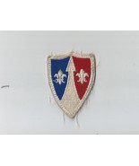 Vintage US Army Red Blue Fleur De Lis Communication Zone Europe Patch - $13.56 CAD