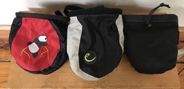 Set Lot 3 Rock Climbing Chalk Bags Nylon Panda Bear Quick Dry Drawstrings - $39.99