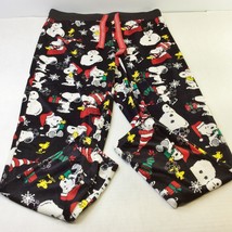 Peanuts Snoopy Pajamas Pants Size S 4-6 Women&#39;s Christmas Holiday Joggers - £11.12 GBP