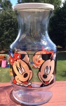 Mickey Minnie Donald Anchor  Hocking Glass Decanter Carafe Pitcher WITH LID - $16.99