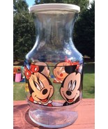 Mickey Minnie Donald Anchor  Hocking Glass Decanter Carafe Pitcher WITH LID - £13.50 GBP