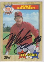 Mike Schmidt Signed Autographed 1987 Topps All Star Baseball Card - Philadelphia - £31.87 GBP