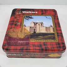 Vintage 1994 Cookie Tin Scotland Walkers 8.5x9x2.5&quot; EMPTY Advertising - $16.83