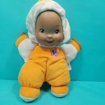 Baby's First Doll Goldberger 12" Plush Rubber Face African American Rattle Soft - $25.73