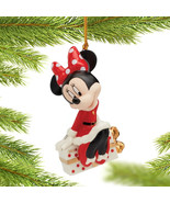 Lenox Disney 2024 Minnie Mouse Figurine Ornament Sitting On Gift NEW - $49.59 CAD
