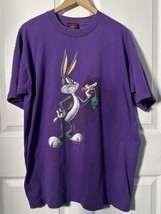Vintage Bugs Bunny 1993  Purple Single Stitch T-shirt Garment Graphics U... - £39.92 GBP