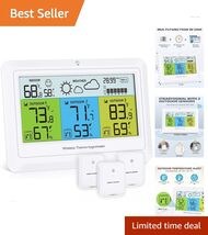 Real-Time Weather Monitoring: 3 Sensor Wireless Station with Alerts &amp; Ba... - $89.05