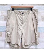 Columbia 9&quot; Battle Ridge II Cargo Shorts Beige Ripstop Hiking Outdoors M... - $34.64