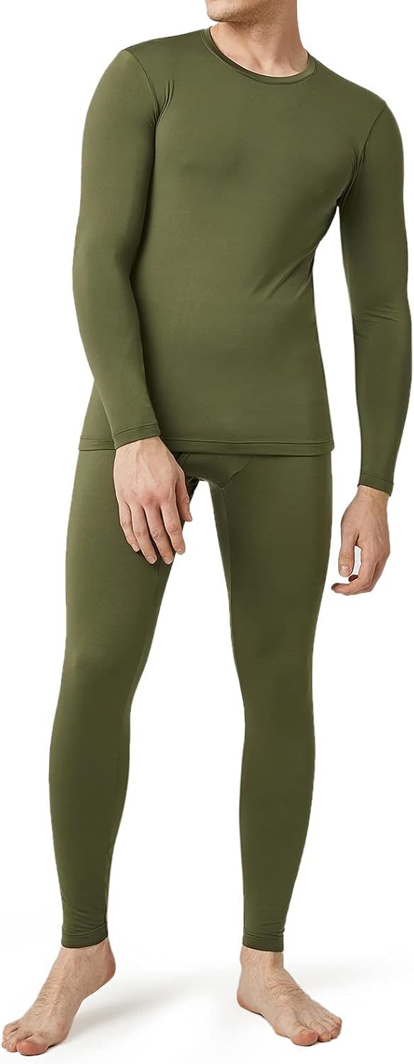 Lapasa Men&#39;S Thermal Underwear Set Soft Fleece Lined Long Johns Light/Mi... - $47.98