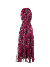 NWT Anthropologie Maeve Kelli Halter Maxi in Pink Combo Sleeveless Dress XS - £49.44 GBP